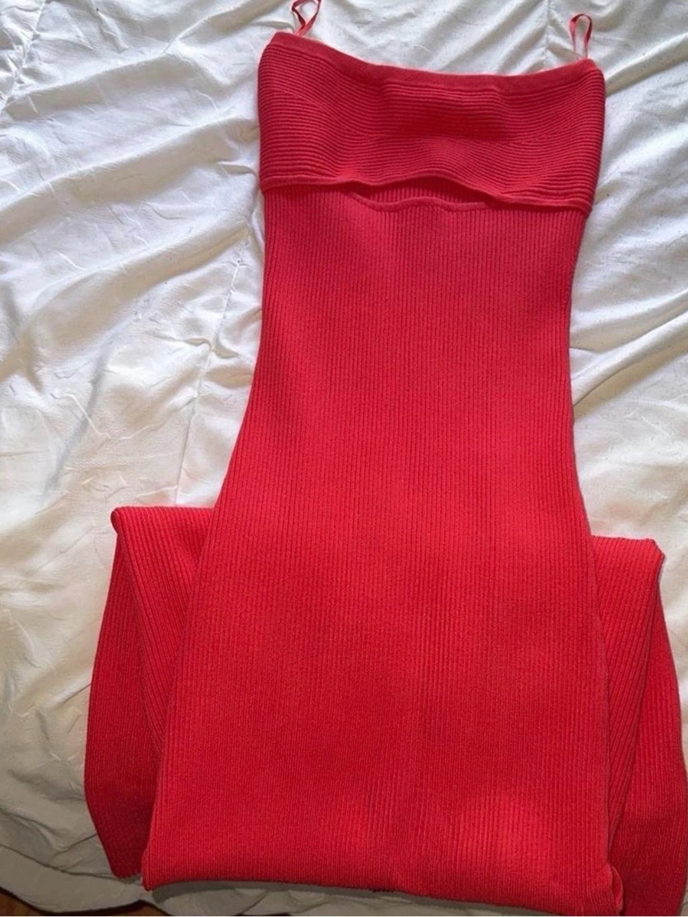 red bershka dress